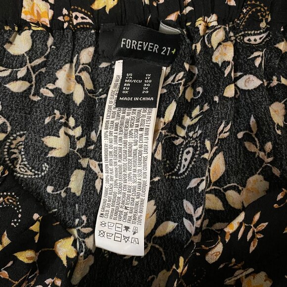 NEW Forever 21 Floral Palazzo Pants 1X - Picture 12 of 12